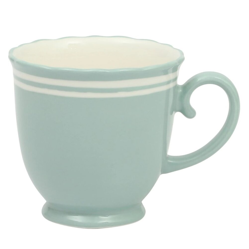Pioneer Woman Ainsley Ceramic Cup Stoneware Mug Sage Blue New